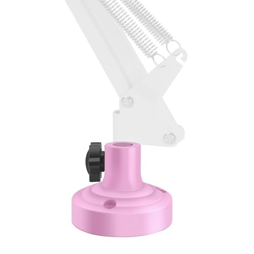 Geekria for Creators Microphone Table Flange Mount Adapter, Metal Table Mount Clamp with Adjustable Interface Aperture Compatible with TONOR T20, Aokeo AK-35, InnoGear Microphone Arm (Pink) - color: Pink