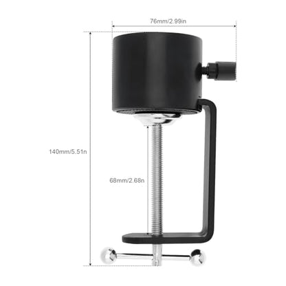 Microphone Stand Table Clamp for Microphone Suspension Boom Scissor Arm Stand Holer, 1/2" Thread Hole Cantilever Bracket Clamp Desk Lamp Clip Fittings Base DIY for Radio Studio Podcast (2)