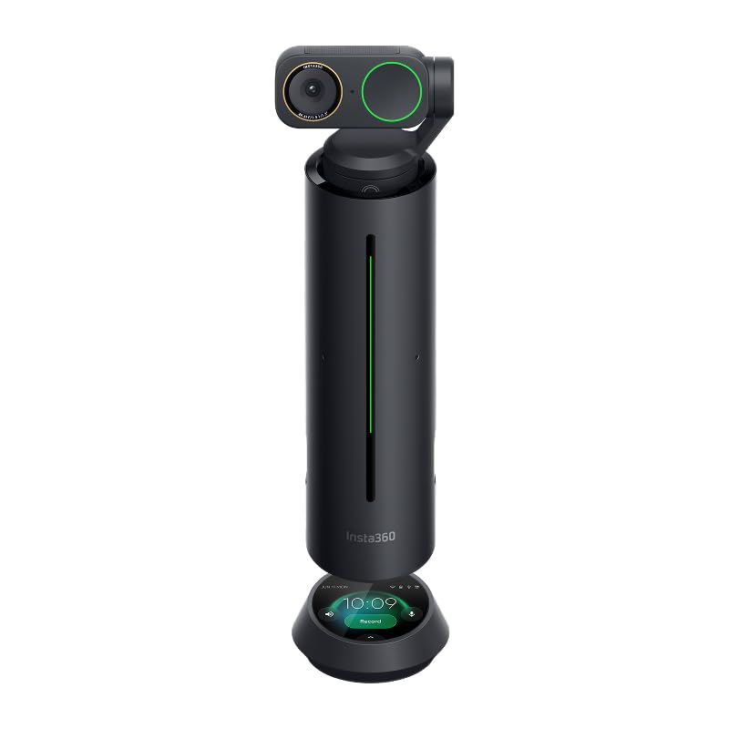 Insta360 WaveLink Pro - 4K Conference Room Speakerphone and Camera, Speaker Tracking, 5m 360° Voice Pickup, Noise Reduction, AI Transcription and Summaries, Plug & Play, Works with Zoom, Teams