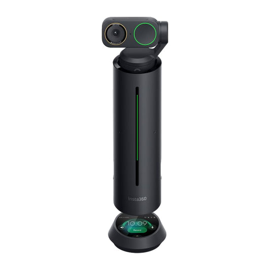 Insta360 WaveLink Pro - 4K Conference Room Speakerphone and Camera, Speaker Tracking, 5m 360° Voice Pickup, Noise Reduction, AI Transcription and Summaries, Plug & Play, Works with Zoom, Teams