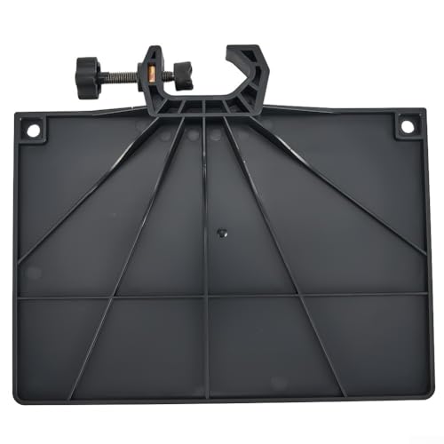 Microphone Stand Soundcard Tray, Plastic Sound Card Tray Mount Clamp on Rod Holders for Live Streaming, Recording, Black(M) - size: M
