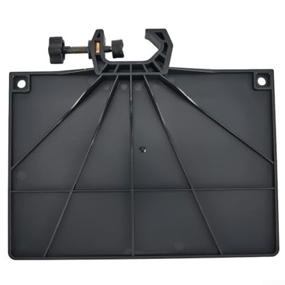 Microphone Stand Soundcard Tray, Plastic Sound Card Tray Mount Clamp on Rod Holders for Live Streaming, Recording, Black(M) - size: M