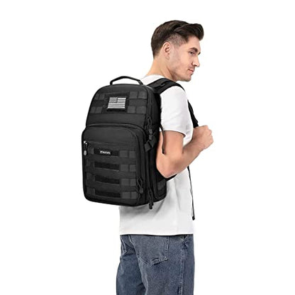 MOSISO Camera Backpack, DSLR/SLR/Mirrorless Tactical Camera Bag Case with Laptop Compartment Compatible with Canon/Nikon/Sony, Black - color: Black