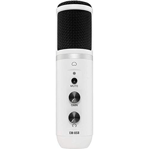 Mackie EM-Series, Limited Edition White USB Condenser Microphone (EM-USB-LTD) - size: USB, style: Compact - White