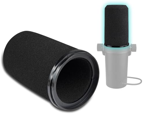 SOULWIT Pop Filter for Shure SM7B/SM7dB - Cylinder Shape | Windscreen for Shure SM7B/SM7dB(Model RK345/RK345B)