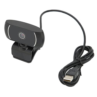 GOWENIC Webcam with Microphone,Streaming USB Computer Webcam,Plug and Play,Driver 640x480 Autofocus USB Webcam,for TV Boxes, Computers, Distance Education (C200 Black Inner Mark