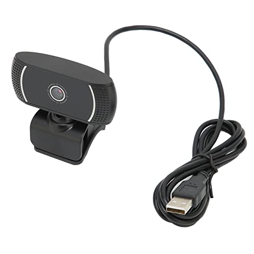 GOWENIC Webcam with Microphone,Streaming USB Computer Webcam,Plug and Play,Driver 640x480 Autofocus USB Webcam,for TV Boxes, Computers, Distance Education (C200 Black Inner Mark