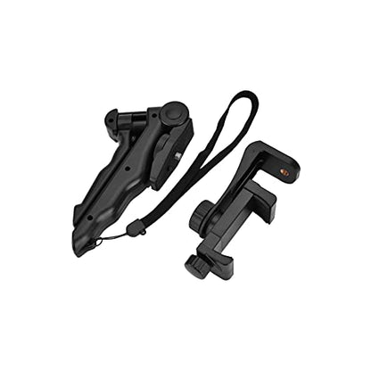 Smartphone Stabilizer, Foldable Cellphone Gimbal Holder Handheld Hand Grip Mount Bracket with Three Sided Selfie Sticks for Photography