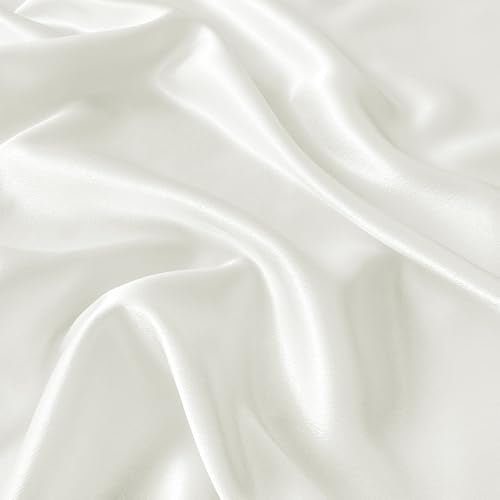 RUDONG M Satin Photography Backdrop, White, 3.3x2.5ft | Wrinkle-Free, Silky Fabric, For Jewelry/Cosmetics/Flat Lay/Studio, 100x75cm - color: White