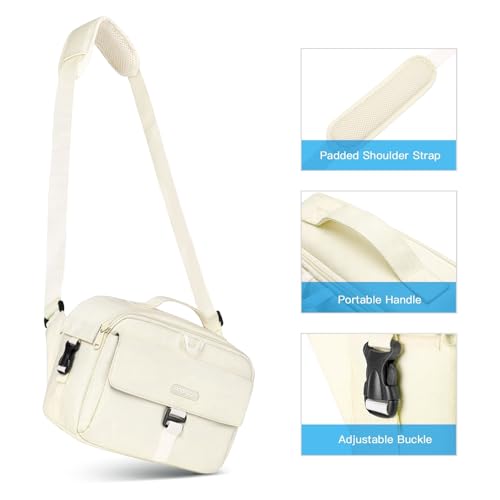 MOSISO Camera Shoulder Bag Case Crossbody Sling Purse, DSLR/SLR/Mirrorless Compact Padded Photography Handbag with Rain Cover Compatible with Canon/Nikon/Sony Cameras and Lenses, Beige - color: Beige