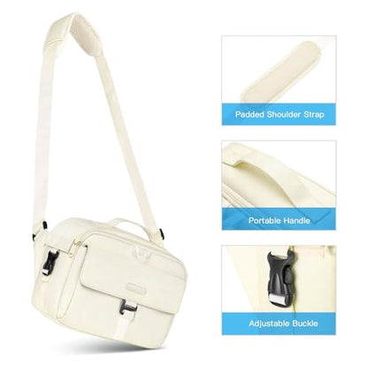 MOSISO Camera Shoulder Bag Case Crossbody Sling Purse, DSLR/SLR/Mirrorless Compact Padded Photography Handbag with Rain Cover Compatible with Canon/Nikon/Sony Cameras and Lenses, Beige - color: Beige