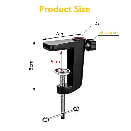 Replacement Aluminum Alloy Universal Bracket Adjustable C-Clamp Desk Light Mounting Bracket Cantilever Bracket for Microphone Arm and Desktop Table Lamp