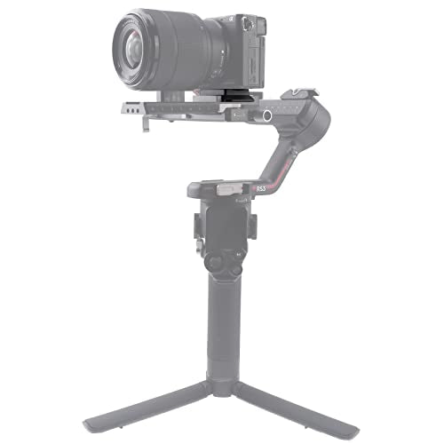 FocusFoto Upper Quick Release Baseplate QR Plate for DJI Ronin RS2 RSC2 RS3 Pro RS4 Pro RS 4 Mini Gimbal Stabilizer Arca-Swiss Standard Camera Tripod Ballhead (Standard Version)