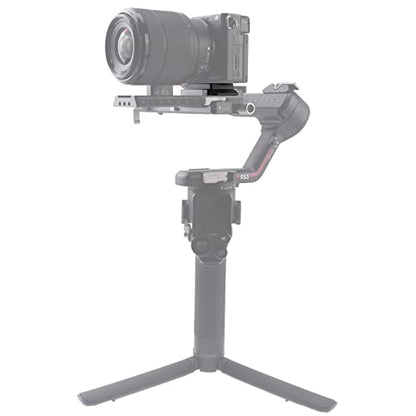 FocusFoto Upper Quick Release Baseplate QR Plate for DJI Ronin RS2 RSC2 RS3 Pro RS4 Pro RS 4 Mini Gimbal Stabilizer Arca-Swiss Standard Camera Tripod Ballhead (Standard Version)