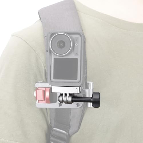 NICEYRIG Magnetic Latch Mount for DJI Action 5 Pro / 4/3, with Removable Cold Shoe & Tripod Mount Holder Compatible with Tripod, Selfie, DSLR Camera, Vlogging - 587 - color: Upgraded quick mount