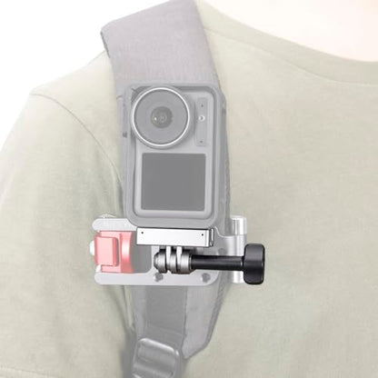 NICEYRIG Magnetic Latch Mount for DJI Action 5 Pro / 4/3, with Removable Cold Shoe & Tripod Mount Holder Compatible with Tripod, Selfie, DSLR Camera, Vlogging - 587 - color: Upgraded quick mount