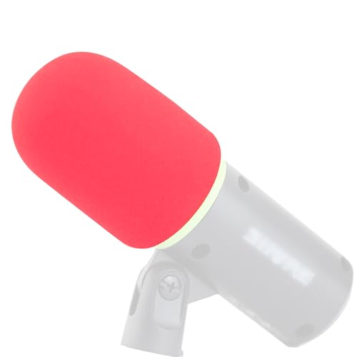 LEFXMOPHY MV6 Windscreen, for Shure MV6 Gaming Microphone AMV6WS Replacement Pop Filter Protector, Red Foam Cover - color: Red