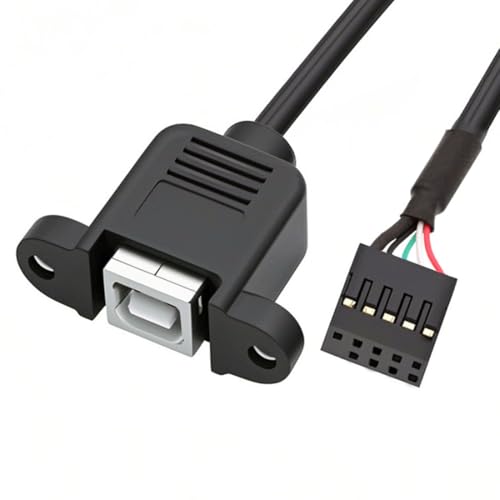 chenyang USB 2.0 Front Panel Header 9/10Pin Male to USB 2.0 Type-B Female Mainboard Header Port Extension Cable Adapter 1.64FT/0.5M - style: Type-B Female