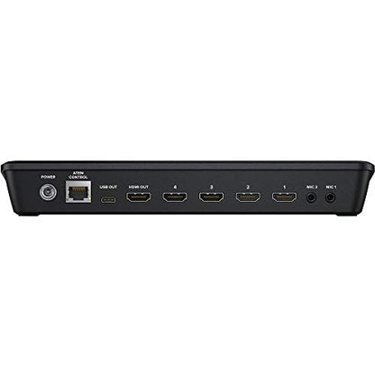 Blackmagic Design ATEM Mini Pro HDMI Live Stream Switcher Bundle with 6’ HDMI Cable, 7’ Cat5e Cable, and 5-Pack of SolidSignal Cable Ties (SWATEMMINIBPR) - style: Mini Pro