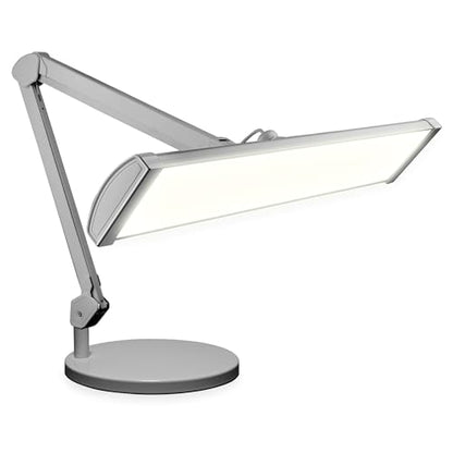 Neatfi 3,500 Lumens LED Desk Lamp – 45W Dimmable Task Light | 3 Light Modes | 540 SMD LEDs | Touch Control | Adjustable Arm | Reading, Craft, Workbench & Office (Silver-3, 26-Inch Wide Shade) - color: Silver-3
