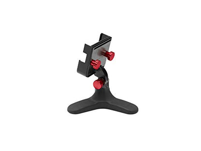 WeatherTech DeskFone Two View Universal Phone Holder for Flat Surfaces, Office, Kitchen, Nightstand - Red Metal Knobs - color: Red Metal Knobs