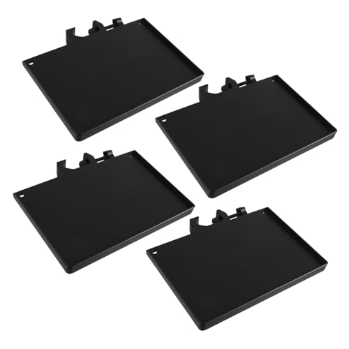 TEHAUX 4pcs Multi-functional Desk Mount Tray for Microphone and Sound Card Lightweight Audio Equipment Organizer for Live Streaming and Video Recording Clamp for Secure Setup