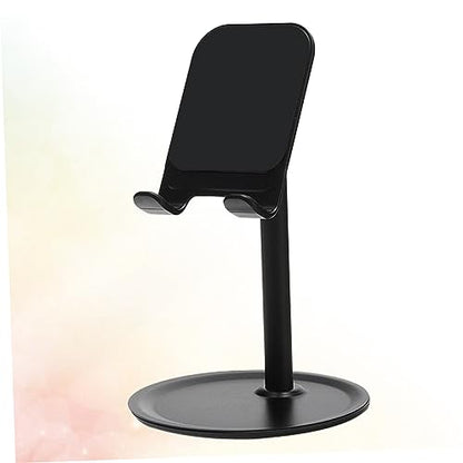 KALLORY Desktop Phone Bracket Height and Angle Durable and Slip Design for Use for Video Calls and Live Streaming - color: Black