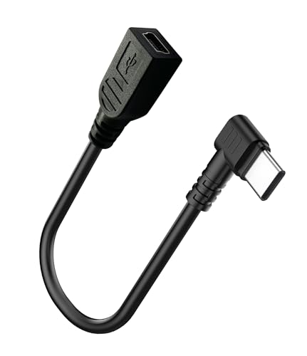 Mini USB Female to Type C Male Cable,USB-C Male to Mini U SB Female Adapter Converter for Mini Dash Cam Hardwire Kit and More Mini USB Devices(Only for Charging)