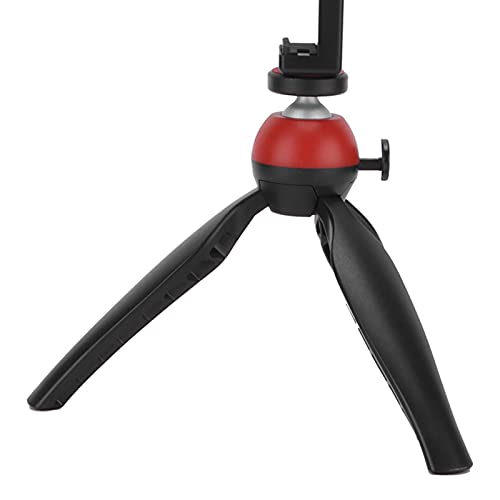 Portable Live Video Kit Mobile Phone Photography Set with Fill Light Microphone Tripod Phone Holder for Vloggers Content Creators (Red) - color: Red