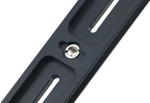 PU-200 200mm Universal Lengthened Quick Release Plate Slide Rail with D-Ring Screw for Tripod Ball Head DSLR Camera, Arca-Swiss Compatible