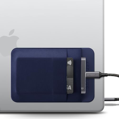 2-Pocket SSD & Hard Drive Holder for Laptop, Reusable Adhesive, Stick-On Pocket Sleeve for External Portable SSD, HDD, Cables and More (Small) - color: Blue, size: Small (For Portable SSDs)