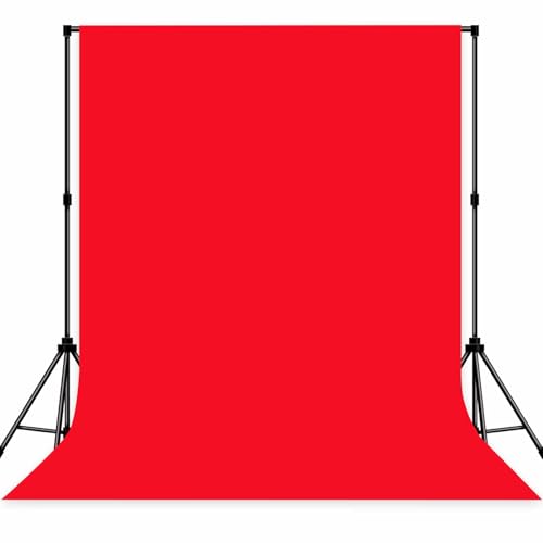 Photo Backdrop Red Background Cloth Professional Photography 5x7ft Seamless Design to Eliminate Wrinkles Wedding Luxury Theme Decoration Art Exhibition Gallery Display - color: Red, size: 5x7ft