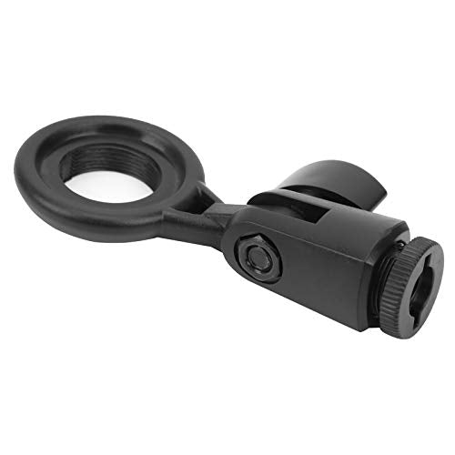 Germerse Microphone Holder, Portable Anti Vibration Mic Stand Adapter, Black Plastic, 22mm/0.9in Threaded Microphones
