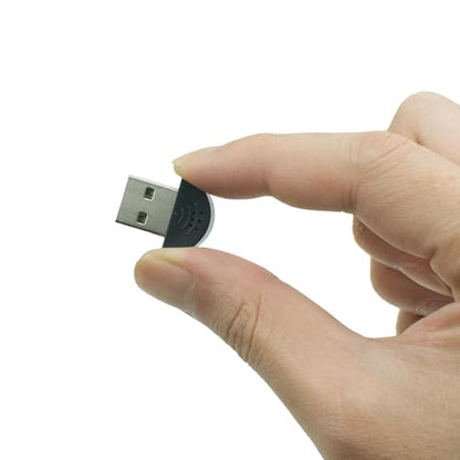 LANDIBO Mini USB Microphone, Plug and Play, Driver-Free, mini mic for Mac desktops and laptops are Convenient and Practical. Ideal for Web Chat, Gaming, and Video conferencing (Black)