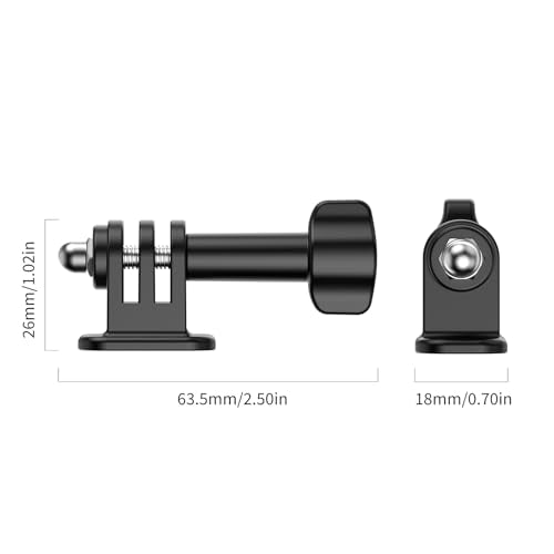 VRIG Tripod Mount Adapter 1/4" Screw for Go pro Hero 13/12/11/10/9/8/7/6,DJI Osmo Action5Pro/4/3, AKASO, Insta360 X5/X4/Ace Pro and Other Action Cameras on Standard 1/4"-20 Tripod Selfie Stick Monopod