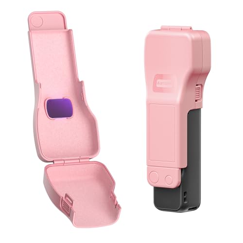 AMAZEAR Gimbal Screen Protective Cover for DJI OSMO Pocket 4/3/Xtra Muse, Pocket4 Accessories Portable Lens Cap Hard Case with Soft Lining for Carry/Protection/Storage, Quick Open/Close, Light-Pink - color: Lightpink