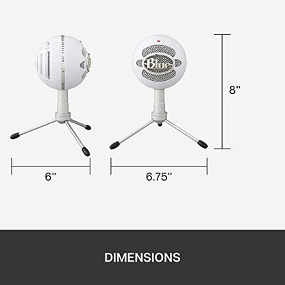Logitech for Creators Blue Snowball iCE USB Microphone - White (Renewed)