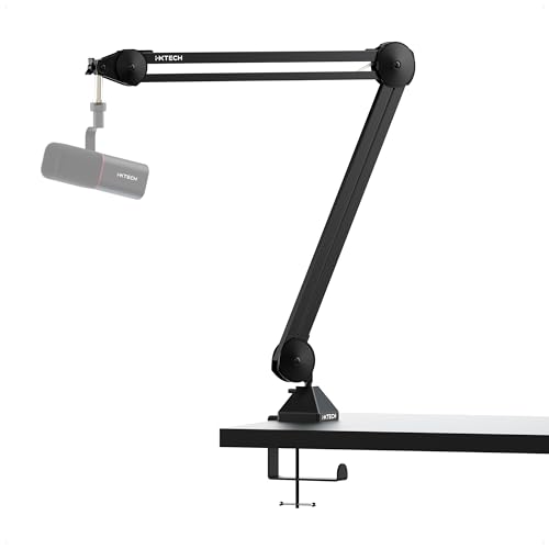 IXTECH Microphone Boom Arm Stand, Heavy Duty Adjustable Mic Stand with Cable Ties, Desk Mount Arm Stand for Gaming Streaming Podcasting. - color: MI06 MEDIUM