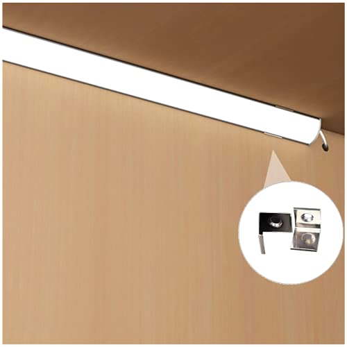 THMOOTHER 10-Pack 3.3FT 1Meter V Shape LED Strip Aluminum Channel Diffuser System, Extruded Alu Track Milky Cover with Corner Connector and Mounting Kit,Easy Cut and Installed Curved Lens Profile