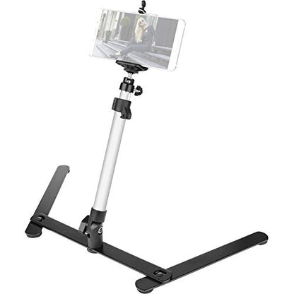 ChromLives Photo Copy Stand Pico Projector Stand with Phone Clamp Overhead Phone Mount Smartphone Compatible Tripod - color: Pic Projector