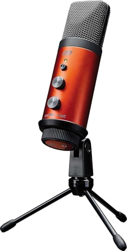 ESI cosMik uCast | USB Microphone, Cardioid Condenser Computer Microphone for Gaming, Streaming, Podcasting, 2m USB-C Cable, Mute Button, Built-in Headphone Jack, Gain Control, USB Mic for PC & Mac - style: cosMik uCast USB Microphone