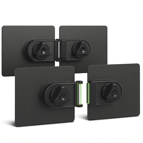 2-Pack Universal Magnetic Monitor Connection Bracket Compatible with All Computer Monitors Curved and Flat Screen Adjustable Magnetic Monitor Alignment Tool with Strong Adhesive