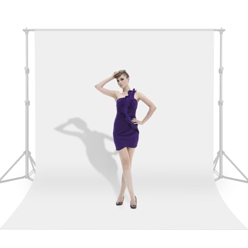 UTEBIT White Backdrop Curtain for Photography, 5x6.5FT Photo Background for Photographic Parties Video Recording Live Streams Polyester Fabric Photoshoot Screen Backdrops - size: 5x6.5FT