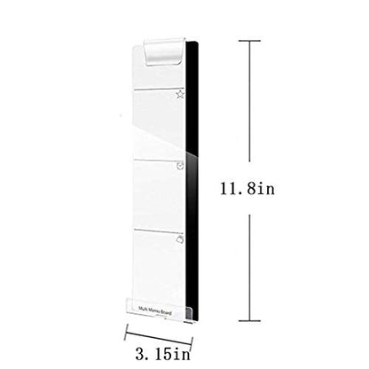 MINSA Fashion Multifunction Utility Acrylic Transparent Computer Monitors Side Panel/Memo Pads/Message Boards/Sticky Boards for Computer Screen, 1 Set (Left & Right) (Phone Holder) - color: Phone Holder