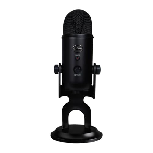 Logitech Creators Blue Yeti USB Microphone for PC, Mac, Gaming, Recording, Streaming, Podcasting, Studio and Computer Condenser Mic with Blue VO!CE effects, 4 Pickup Patterns, Plug and Play - Blackout | Blue Vo!ce Effects, 4 Pickup Patterns, Plug and Play