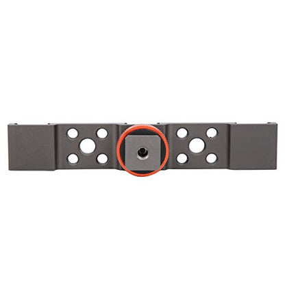 3 in 1 Hot Shoe Mount Adapter, Extension Bar Bracket Stand with 3pcs Hot Shoe Mount for Camera Mobile Phone Rabbit Cage (Gray) - color: Gray