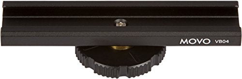 Movo VB04 Cold Shoe Extension - Accessory Shoe Rail Camera Bracket for Lights, Monitors, Microphones and More