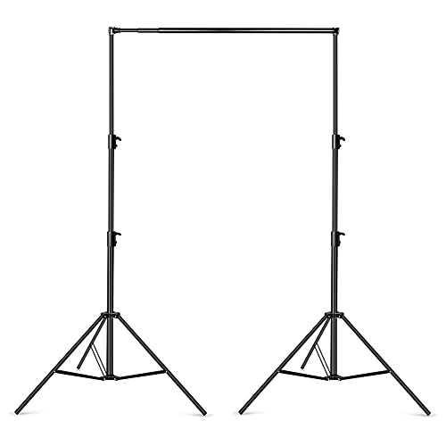 AMBITFUL Photo Backdrop Stand Kit, 9.19ft Support Stand with 9.8 x 19 ft Polyester Backdrop (Black/White/Green), Adjustable Background System for Portrait, Product Photography, Wedding, Video Shooting