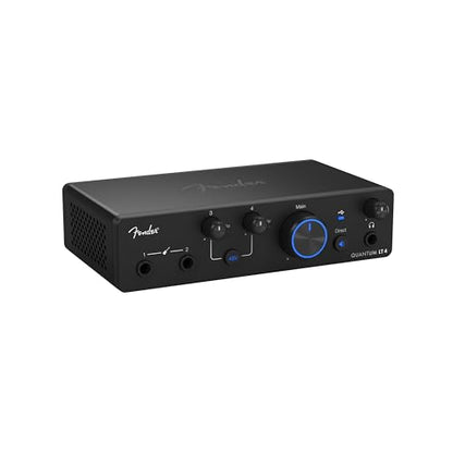 Fender Quantum LT 4 | 4x2 USB-C Audio Interface for Music Production, Dual MAX-HD Mic Preamps, Dual Instrument Inputs, Low-Latency Drivers, Loopback, Balanced Outputs, Headphone Amp, Mac & PC | 4-In/2-Out USB-C, Dual Hi-Z Instrument Inputs, Balanced Trs O