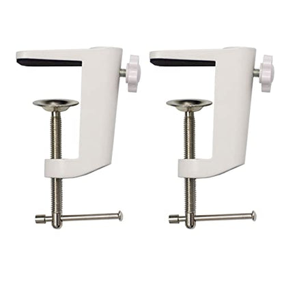 Desk lamp Clamp: 2PACK 1/2 Enlarge Hole Replacement C Clamp for Desk Light,Magnifying Glass with Light,Table Mic Stand,Mic Arm Desk Mount,Swing Arm Phone Holder,for Home Office Work Task (WHITE) - color: White